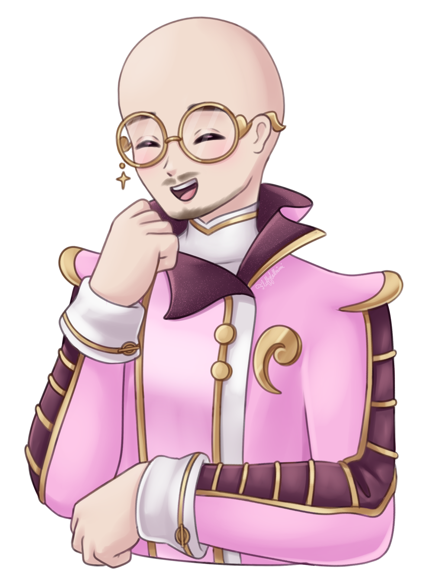 Drawing of Krisz's character speaking.